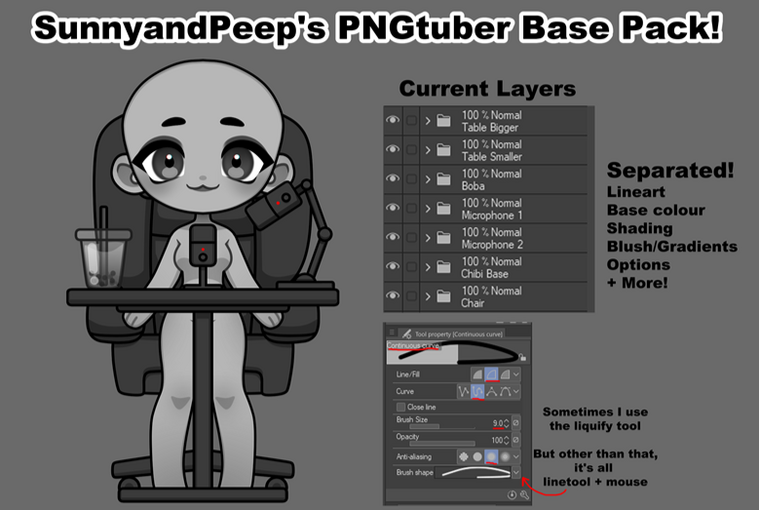 Old PNGTuber Base by SunnyandPeep