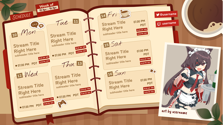 Notebook Schedule by Nikki