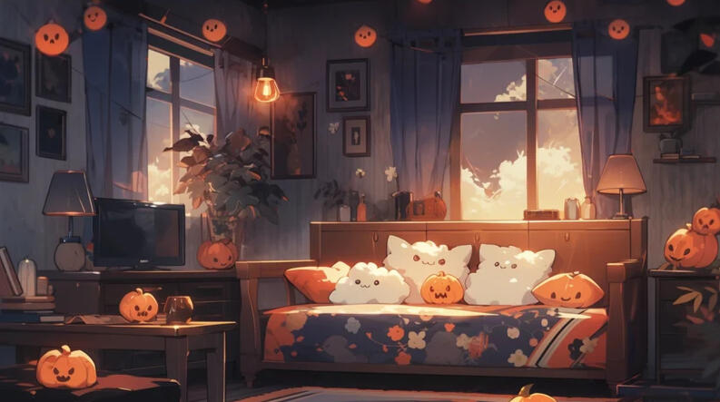 Pumpkin Just Chatting Room by StreamVibeStudio