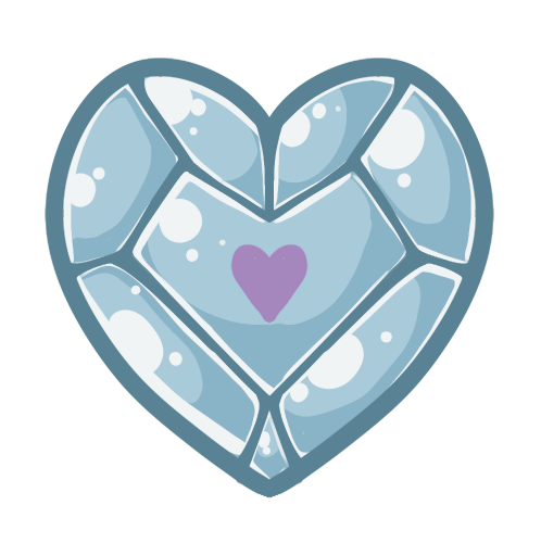 Glass Heart Throwable by NoxiePurr