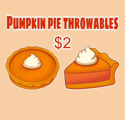 Pumpkin Pie Throwables by Wolfie Taurus